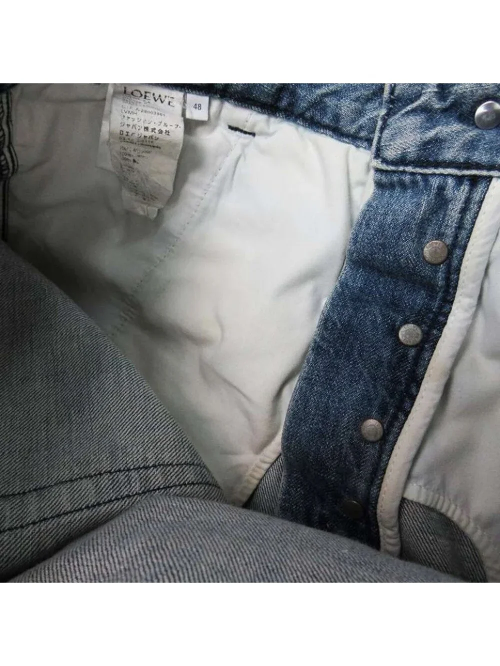 Loewe Fisherman Jeans Cut Off Denim Pants Japan 48